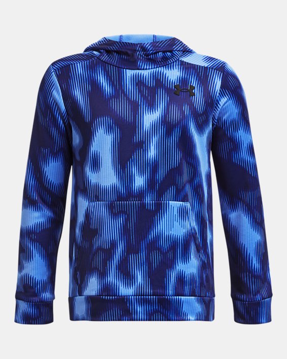 Boys' Armour Fleece® Printed Hoodie, Blue, pdpMainDesktop image number 0